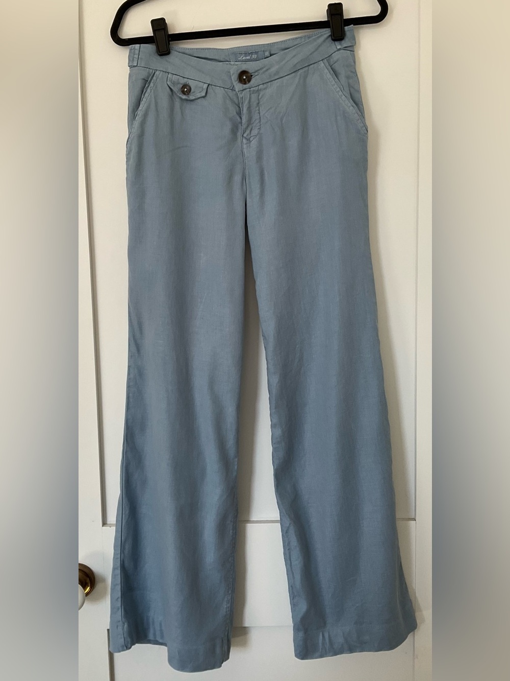 Anthropologie Level 99 linen-blend wide leg pants size 25